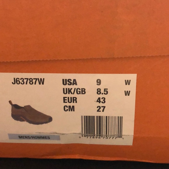 WIDE MERRELL MEN'S JUNGLE MOCCASINS GUNSMOKE GREY - Picture 16 of 16